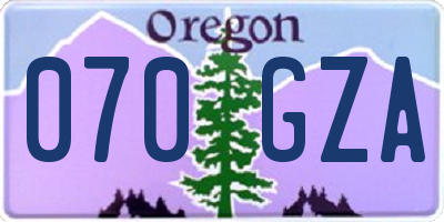 OR license plate 070GZA