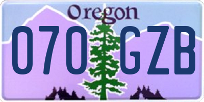OR license plate 070GZB