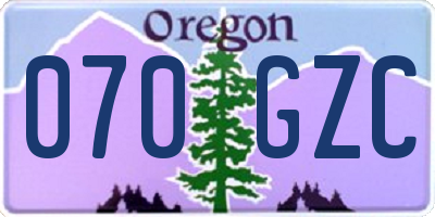OR license plate 070GZC