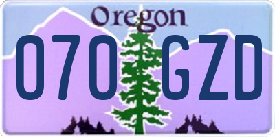 OR license plate 070GZD
