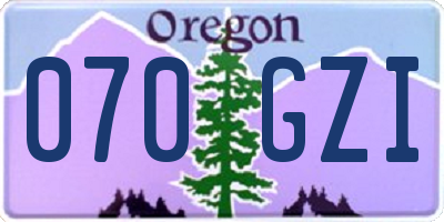 OR license plate 070GZI