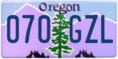 OR license plate 070GZL