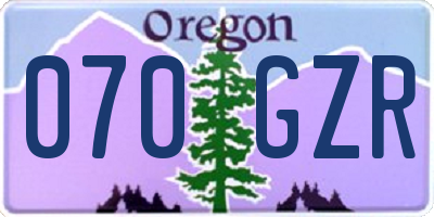 OR license plate 070GZR