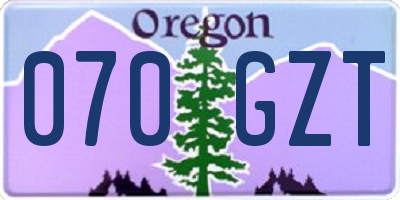 OR license plate 070GZT
