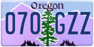 OR license plate 070GZZ