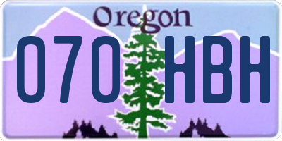 OR license plate 070HBH