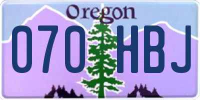 OR license plate 070HBJ