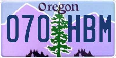 OR license plate 070HBM