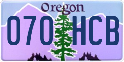OR license plate 070HCB