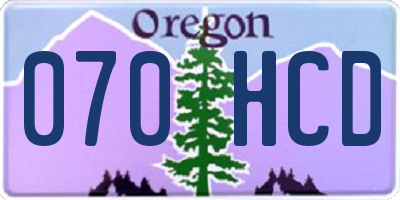 OR license plate 070HCD