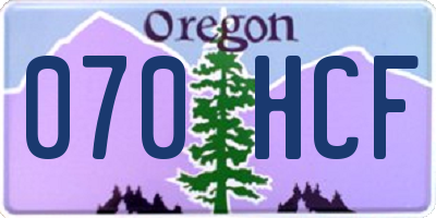 OR license plate 070HCF