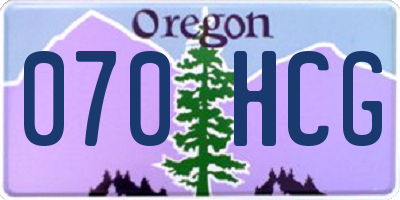 OR license plate 070HCG