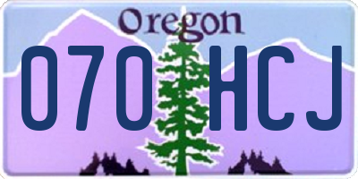 OR license plate 070HCJ