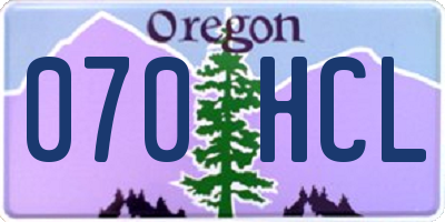 OR license plate 070HCL