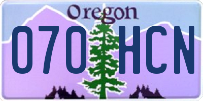 OR license plate 070HCN