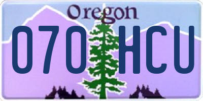 OR license plate 070HCU