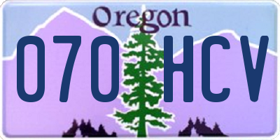 OR license plate 070HCV