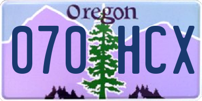 OR license plate 070HCX