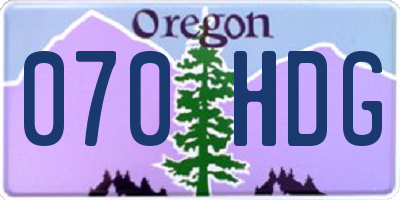OR license plate 070HDG