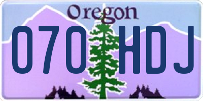 OR license plate 070HDJ