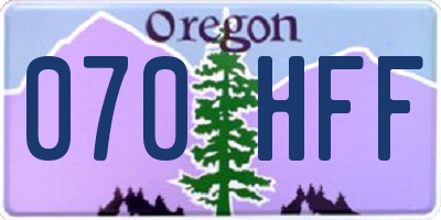 OR license plate 070HFF