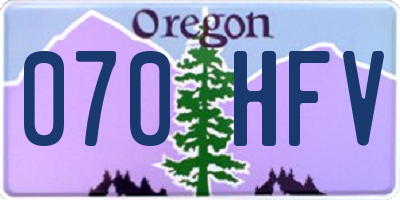 OR license plate 070HFV