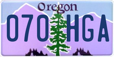 OR license plate 070HGA
