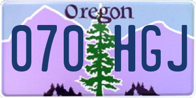OR license plate 070HGJ
