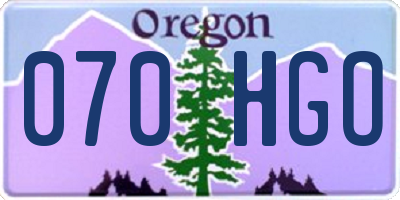 OR license plate 070HGO