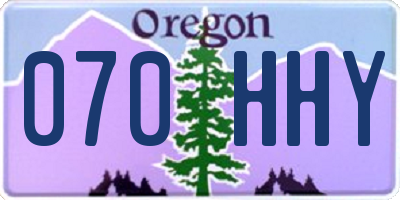 OR license plate 070HHY