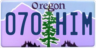OR license plate 070HIM