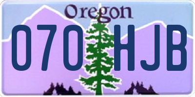 OR license plate 070HJB