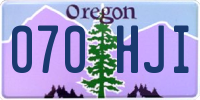 OR license plate 070HJI