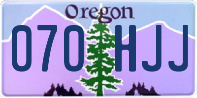 OR license plate 070HJJ
