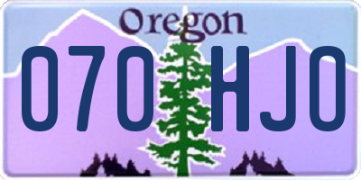 OR license plate 070HJO