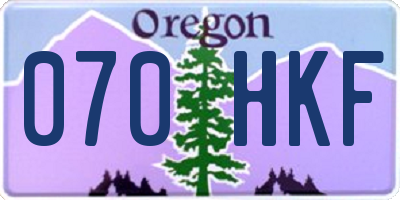 OR license plate 070HKF