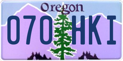 OR license plate 070HKI