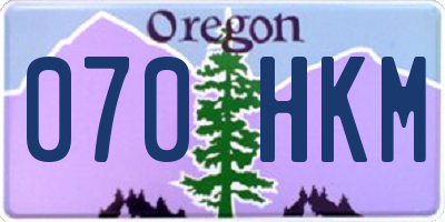 OR license plate 070HKM