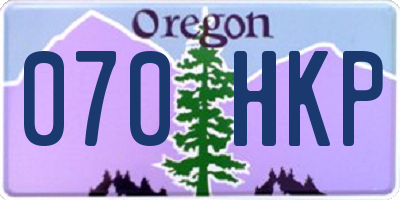 OR license plate 070HKP