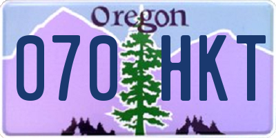 OR license plate 070HKT