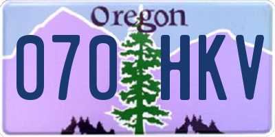 OR license plate 070HKV
