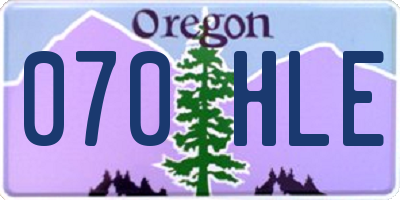 OR license plate 070HLE