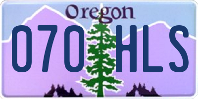 OR license plate 070HLS
