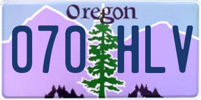 OR license plate 070HLV