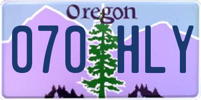 OR license plate 070HLY