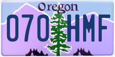 OR license plate 070HMF