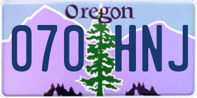 OR license plate 070HNJ