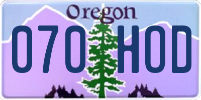 OR license plate 070HOD