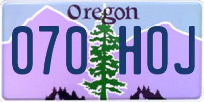 OR license plate 070HOJ