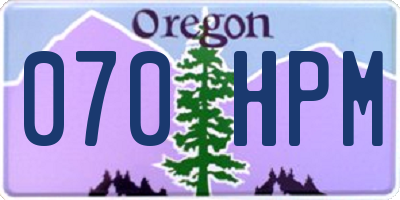 OR license plate 070HPM